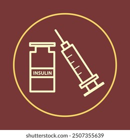 Insulin trendy icon solid abstract vector illustration colorful artwork beautiful design.eps