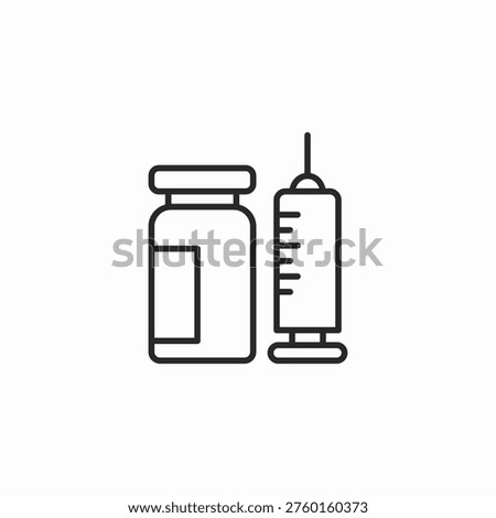 insulin vial icon sign vector
