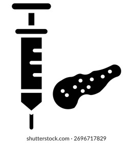 Icono del Web de la insulina en estilo audaz