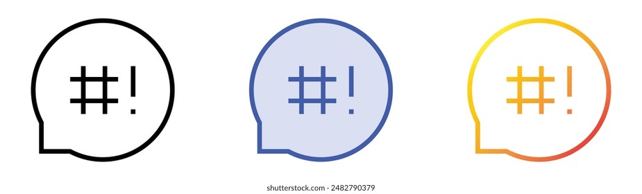 insult icon. Linear, Blue Fill and Gradient Style Design Isolated On White Background