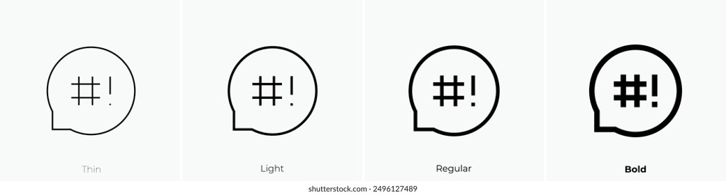 insult icon. Thin, Light Regular And Bold style design isolated on white background