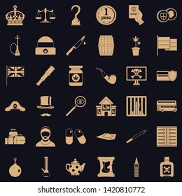 Insult icons set. Simple set of 36 insult vector icons for web for any design