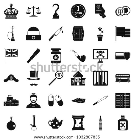 Insult icons set. Simple set of 36 insult vector icons for web isolated on white background