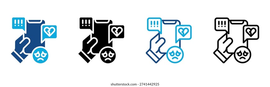 Insults Icon Multiple Style Vector Illustration
