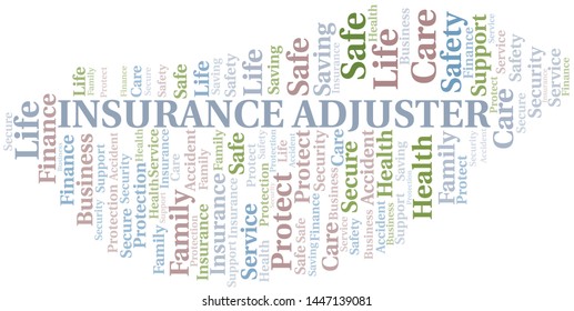 Insurance Adjuster word cloud vector made with text only