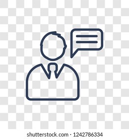 insurance advice icon. Trendy linear insurance advice logo concept on transparent background from Insurance collection