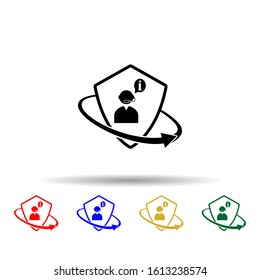 Insurance advice multi color style icon. Simple glyph, flat vector of insurance icons for ui and ux, website or mobile application