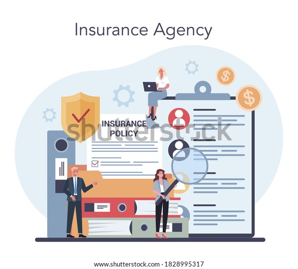 Insurance agency concept. Idea of\
security and protection of property and life from damage.\
Healthcare and medical service. Isolated flat vector\
illustration
