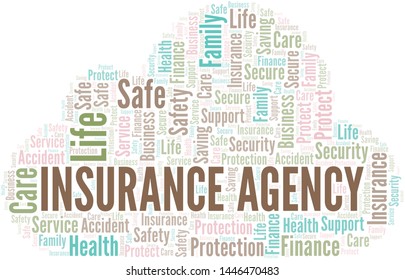 Insurance Agency word cloud vector made with text only