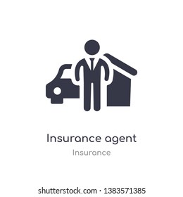 insurance agent icon. isolated insurance agent icon vector illustration from insurance collection. editable sing symbol can be use for web site and mobile app
