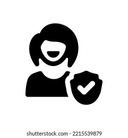 Insurance Agent Icon (Simple Vector Illustration)