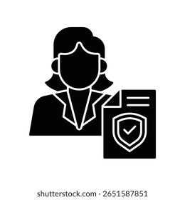 Insurance agent :Vector Icon which can easily modify or edit