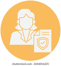 Agente de seguros :Icono de Vector que puede modificarse o editarse fácilmente

