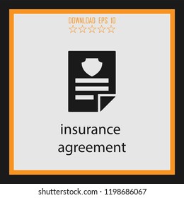 insurance agreement vector icon