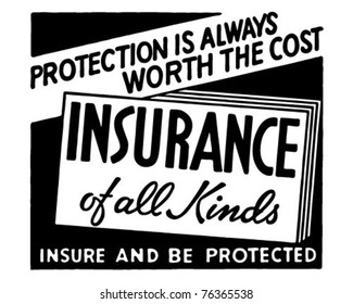 Insurance Of All Kinds 2 - Retro Ad Art Banner