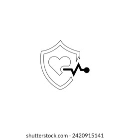 Insurance and assurance icon. Containing healthcare medical, life, car, home, travel insurance icons. Insurance vector icon.