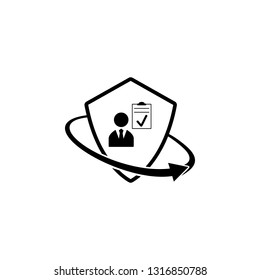 insurance audit. Element of insurance in shield icon. Premium quality graphic design icon. Signs and symbols collection icon for websites, web design, mobile app