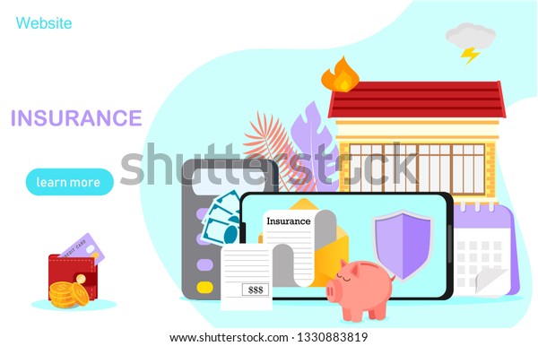 Insurance benegit, property and health insurance\
vector concept, agent with big umbrella cover house car and money.\
It can be used for landing page, template, ui, web, mobile app,\
poster, banner.