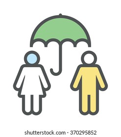 Insurance Bold Icon Illustration