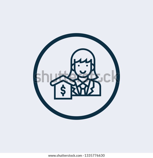 Insurance Broker icon in two color design. Line\
style icon from insurance icon collection. UI and UX. Pixel perfect\
premium insurance broker icon. For web design, apps, software and\
printing