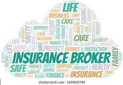 Insurance Broker word cloud vector made with text only