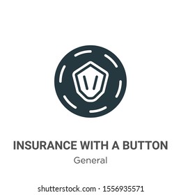 Insurance Button Vector Icon On White Stock Vector (Royalty Free ...