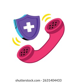 Insurance call Service Vector style icon. Eps 10 file