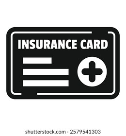 Insurance card icon representing health insurance coverage and medical benefits