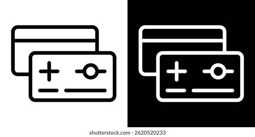 Insurance card icon vector, illustration logo template in trendy style