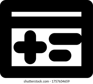 insurance card icon vector for web and apps