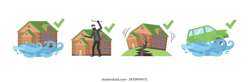 Insurance Case and Risk Security Against Unpleasant Incident Vector Set