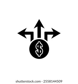 Insurance choice with arrow icon vector