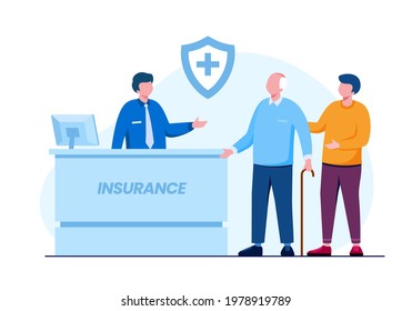 Insurance claim concept. flat vector illustration fit for flyer, banner and landing page