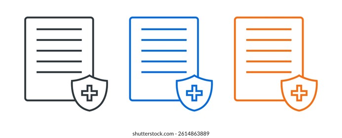 Insurance claim editable stoke isolated on white