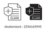 Insurance Claim Filled flat icons set for apps and web ui designs.