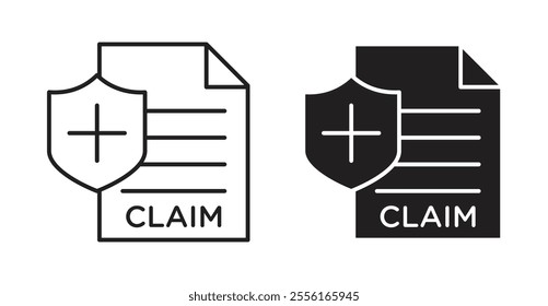 Insurance Claim Filled flat icons set for apps and web ui designs.