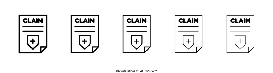 Conceito do ícone da reivindicação de seguro. design gráfico, logotipo, Web, UI.