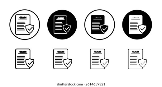 Insurance Claim icon flat and simple set design