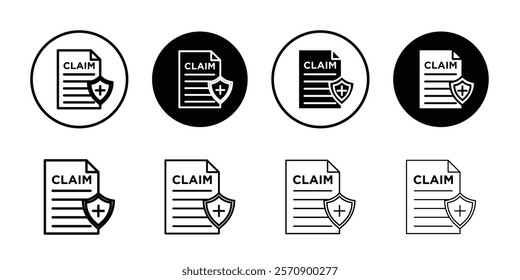 Insurance Claim icon linear logo isolated