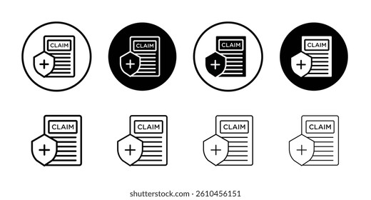 Insurance Claim icon logo set vector