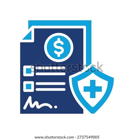 Insurance Claim Icon Mixed Vector Illustration