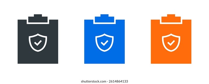 Insurance claim icon set isolated on white
