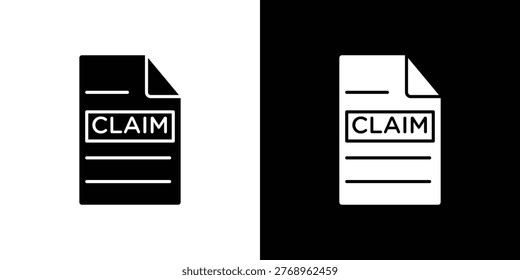 Insurance Claim icon in simple solid fill style vectors