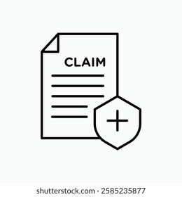 Insurance Claim icon. simple vector icon