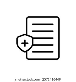 Insurance Claim icon Thin line vector