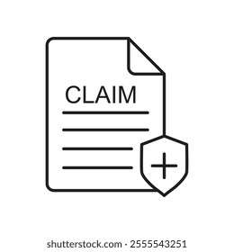 Insurance Claim icon vector isolated on white background.