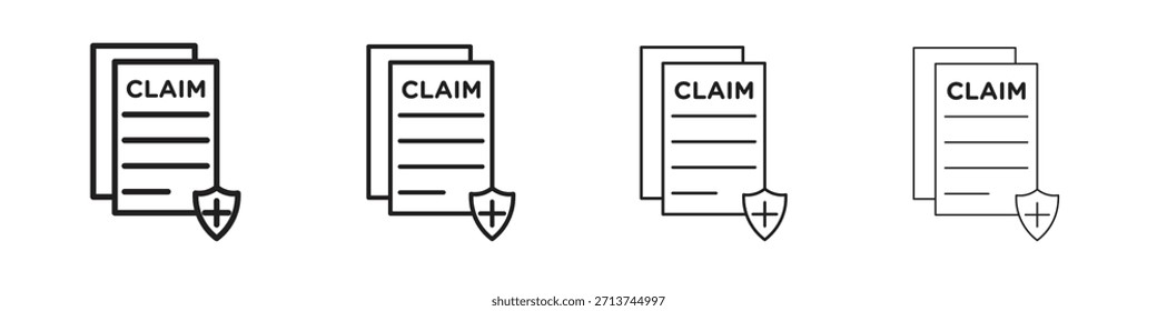 ícone Reclamação de Seguro. Pictogramas isolados por vetor.