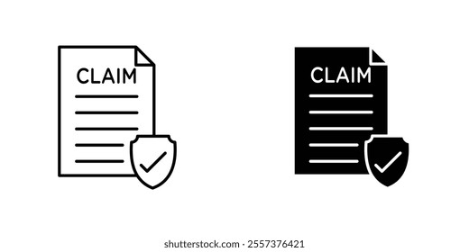 Insurance Claim Icon vector. liner and flat style icons set.