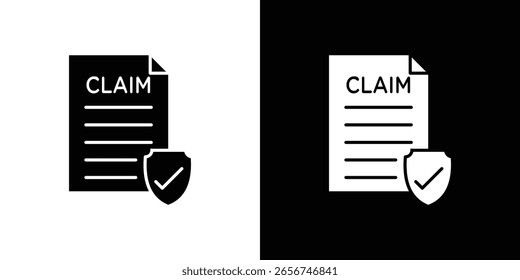 Ícone de solicitação de seguro Gráficos escaláveis do vetor