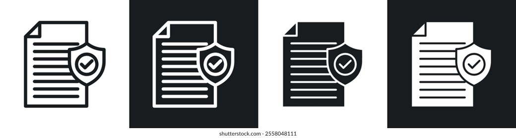 Insurance Claim icons pack in black and white filled and outlined versions.